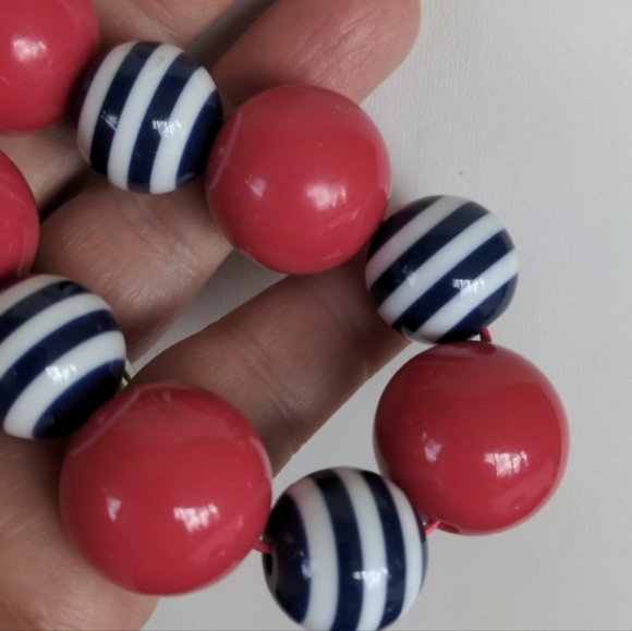Gymboree Blooming Nautical USA bold beaded statement necklace - Picture 4 of 7